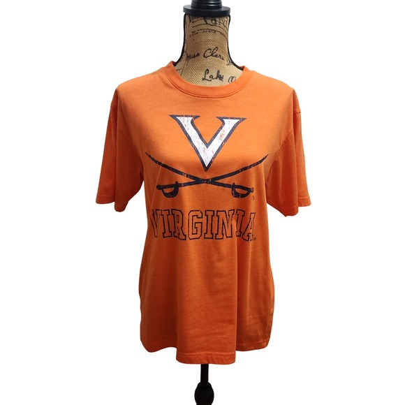 Virginia Cavaliers NCAA T-Shirt Colosseum Athletics Orange Medium - Picture 1 of 3